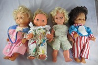 Konvolut alte Puppen um 1965 Spielpuppe Vintage doll Gummi DDR *3*