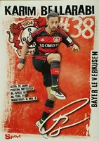 Karim Bellarabi Autogrammkarte AK im Bayer Leverkusen Trikot Saison 2016/17 NEU!