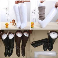 1 Pair 32cm Hoch aufblasbar Schuhspanner Stiefelspanner Schuhformer Weiß Plastik