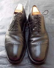 Allen Edmonds  Byron   Size  `11 1/2   C genuine leather black Cap Toe Tie Ups