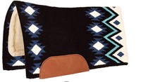 Schönes Mustang Show Pad Aztek 34" x 36" echte Wolle, unten Fleece neu