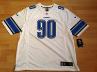 Nike Detroit Lions Trikot #90 Ndamukong Suh Gr. XL - weiß blau - NFL Football