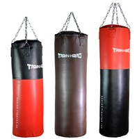 Profi Boxsack Sandsack gefüllt Kunstleder m. Stahlkette, Karabiner & Drehwirbel!