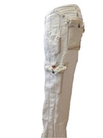 Cipo & Baxx CBW 187 Leinenhose Hose weiß Stickerei W 28 29 30 31 32