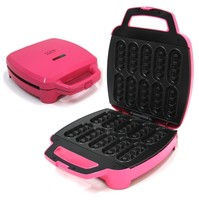 Waffeleisen für Waffelsticks Waffelmaker Waffelautomat für 10 Waffeln pink