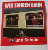 Aufkleber DB und Schule Deutsche Bundesbahn Bahn 80er Sticker Autocollant