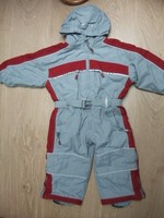 Schneeanzug / Schneeoverall / Skianzug / Skioverall Gr. 86/92 grau/weinrot (TCM)