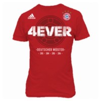 adidas Bayern München 4Ever Rekordmeister 2016 Meister T-Shirt rot