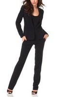 2Tlg. Laura Scott Hosenanzug NEU Lang-Gr.72-84 Schwarz Damen Stretch Blazer Hose