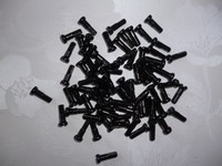 40 Messing Speichennippel 2 mm schwarz 