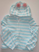 Gymboree Snowflake Glamour Jacket 4T-5T New Blue Stripe Hoodie Velour Girls 