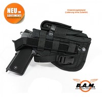MOLLE Pistolenholster mit integrierter Magazintasche, schwarz (30709A)