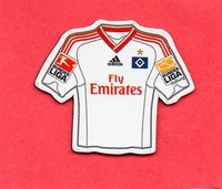 SAISON 2009-10   4  MAGNET  TRIKOTS   HAMBURGER SV    KEIN  PIN  !!
