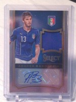2015-16 Panini Select Soccer `` ANDREA RANOCCHIA´´ Italien JERSEY AUTO 087 /180 