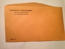 Coin Supplies - 1957 Us Proof Set Envelope New Slight Glue Flaw Free Us Shipping