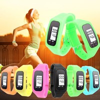 Digital Run Schritt Wandern Entfernung LCD Schrittzähler Kalorienzähler Armband