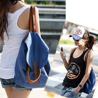 Damen Casual Mädchen Canvas Schulranzen Rucksack Schultasche Backpack