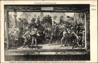 Ak Hildesheim in Niedersachsen, Fresken im Rathausaal, Henning Bra... - 1489425