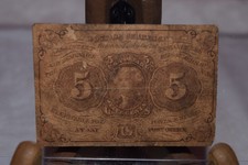 5 Cent Jefferson 1st Issue Fractional Currency * Us Paper Money