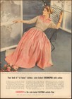 1954 vintage AD, CHROMSPUN, Eastman Acetate Fiber, Lovely Hostess Gown (050614)