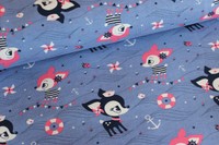  Baumwolljersey  Jersey Hafenkitz Nikiko HORTENSIENBLAU / FLIEDER