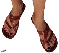 Indische Ledersandale Zehentrenner Römer Sandale Hippie Goa Mittelaltersandale  