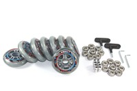 8 x Inline Skate Speed Rollen 80mm + Kugellager & Alu-Spacer [SET]