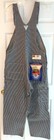 New Genuine Mens Oshkosh Pinstripe Bib Overalls 38 X 28 Union Made USA 800-1027