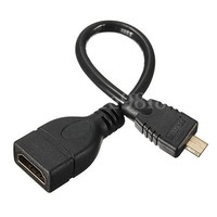 Micro HDMI Stecker zu HDMI Buchse Kabel Cable Adapter Convertor 1080P Schwarz