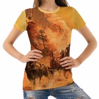 Neu Western Damen T-Shirt Tee Gr. S M L XL 2XL