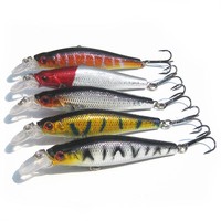 5 Stück Rassel-Wobbler flamehead Geteilter schwimmender fishing Kunstköder Neu