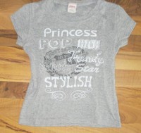 Only T. Shirt, grau mitAufdruck, Gr. S, 34, 36, 38