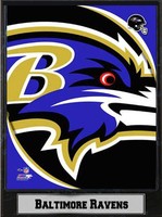 Baltimore Ravens Logo Holz Wandbild 30 cm,Plaque NFL Football ,Neu