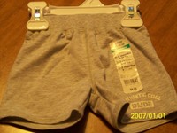 #0122B OKIE DOKIE BOY NEWBORN 0-3 MONTHS OLD AND 9-12 LBS GRAY SHORTS NEW
