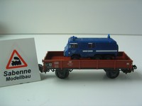 Märklin H0 THW Niederbordwagen mit LKW von Roco TOP M498