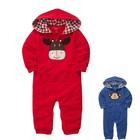 Toddler Cute Cartoon Baby Clothes Fleece Hoodie Romper Winter Outerwear Onesie