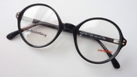 Cool rund Vintage Brillengestell Acetatfassung schwarz occhiali Lehrerbrille G:S