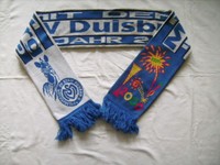 MSV DUISBURG SCHAL "MIT DEM MSV DUISBURG INS JAHR 2000" RAR