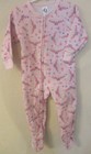 girls pink BLANKET SLEEPER size 2T HEARTS FLOWERS PAJAMAS 1 PC winter WARM @@
