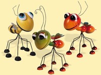 Biene, Insekten bunt, witzig 25 cm (S300134) Gartenfigur Gartendeko 