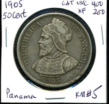 Panama: 1905 50 Centesimos in Xf Condition