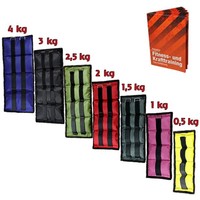 Gewichtsmanschetten Laufgewichte für Fuß- und Handgelenke 2 x 0,5 - 4 kg