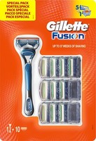 Gillette Fusion Rasierklingen 10er + Rasierer gratis