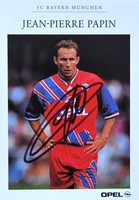 Autogramm  Jean-Pierre Papin  (ehem. französischer Fußballer)