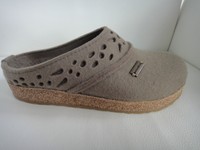 Haflinger Clog Hausschuhe Latschen Schurwolle grizzly braun 36 37 40  42