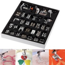 32pcs Domestic Sewing Machine Presser Foot Feet Fr Brother Singer Janome JUKI PC