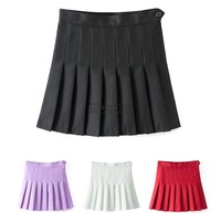 Vintage Damen Faltenrock Kurz Rock Minirock Freizeit Party Tennis Skirt 4 Farben