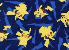 POKEMON 100% COTTON FABRIC  PIKACHU  ROBERT KAUFMAN   POCKET MONSTERS   YARDAGE