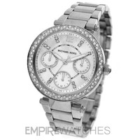 *NEW* MICHAEL KORS LADIES MINI PARKER SILVER CHRONO WATCH - MK5615 - RRP £259