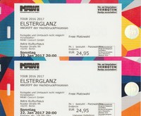 2 x ELSTERGLANZ Freie Platzwahl Tickets Astra BERLIN 22/01/2017